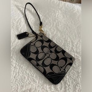 Coach Black Wristlet